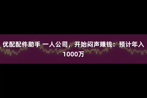 优配配件助手 一人公司,开始闷声赚钱:预计年入1000万