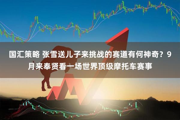 国汇策略 张雪送儿子来挑战的赛道有何神奇？9月来奉贤看一场世界顶级摩托车赛事